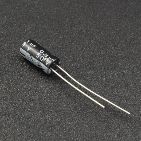 CAPACITOR ELECTROLÍTICO DE ALUMINIO 0.1UF 50V 5X11 MM Genérico - 1