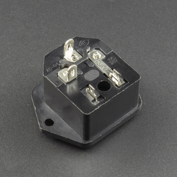 CONECTOR O ENCHUFE DE ALIMENTACIÓN AC-03 PARA CABLE DE PODER C13 Genérico - 2