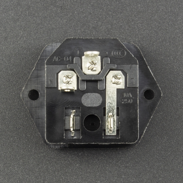 CONECTOR O ENCHUFE DE ALIMENTACIÓN AC-03 PARA CABLE DE PODER C13 Genérico - 3
