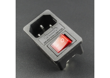 CONECTOR O ENCHUFE DE ALIMENTACIÓN AC-01 PARA CABLE DE PODER C13 Genérico - 1