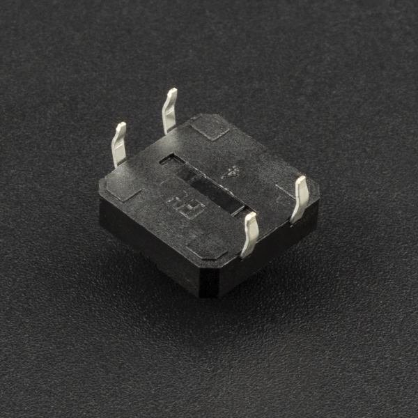 Interruptor Pulsador 4P 12x12x7.3mm B3F Negro Genérico - 2