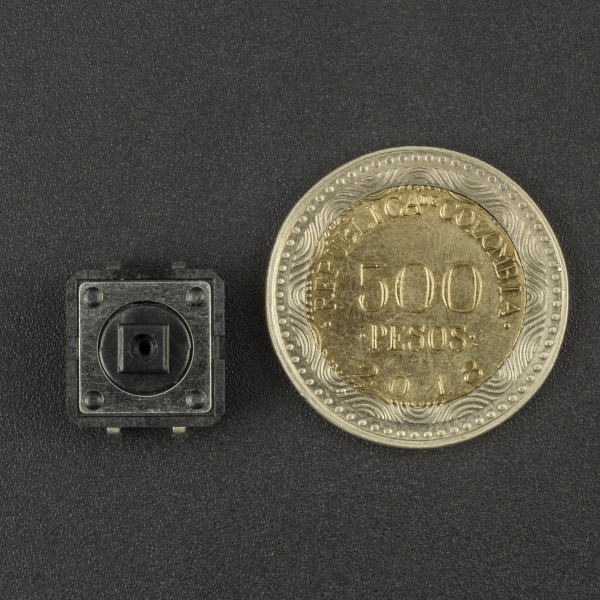 Interruptor Pulsador 4P 12x12x7.3mm B3F Negro Genérico - 4
