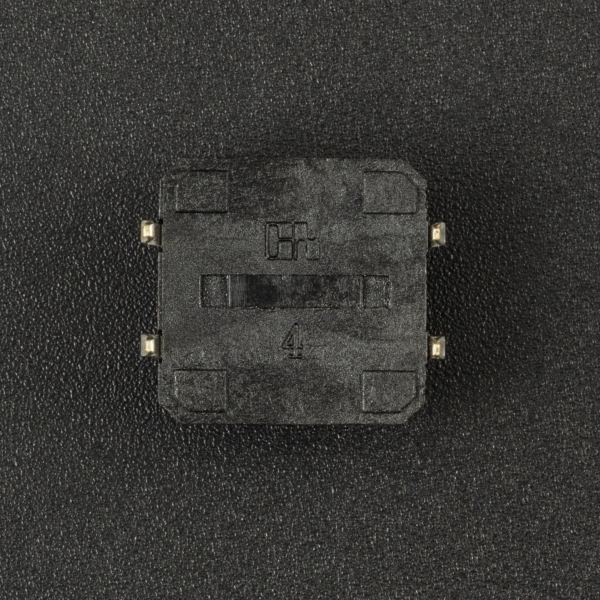 Interruptor Pulsador 4P 12x12x7.3mm B3F Negro Genérico - 3