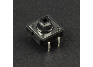 Interruptor Pulsador 4P 12x12x7.3mm B3F Negro Genérico - 1