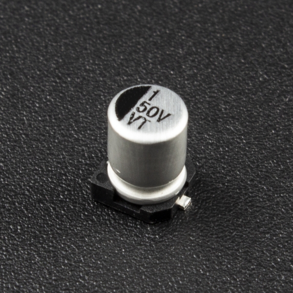 CAPACITOR ELECTROLÍTICO DE ALUMINIO 1 UF 50V 4X5.4 MM SMD Genérico - 1