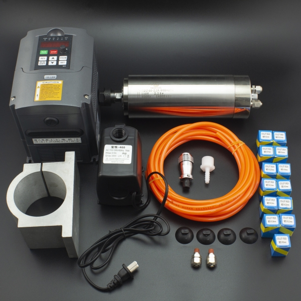 KIT VARIADOR DE FRECUENCIA VFD HY02D211B CON SPINDLE O HUSILLO 2.2KW 24000RPM Y SET DE PORTABROCAS PARA CNC RUTEADORA Genérico - KIT VARIADOR DE FRECUENCIA VFD HY02D211B CON SPINDLE O HUSILLO 2.2KW 24000RPM Y SET DE PORTABROCAS PARA CNC RUTEADORA Genérico -