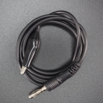 CABLE CONECTOR NEGRO CON TERMINAL CABEZA DE BANANA M4 A CAIMÁN MEDIANO Genérico - 2