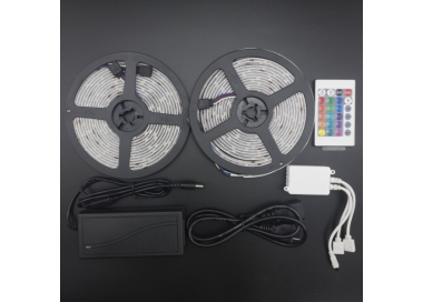 KIT CINTA LED 5050 RGB 10 METROS CON CONTROL BLUETOOTH Y CONTROL REMOTO Genérico - 1