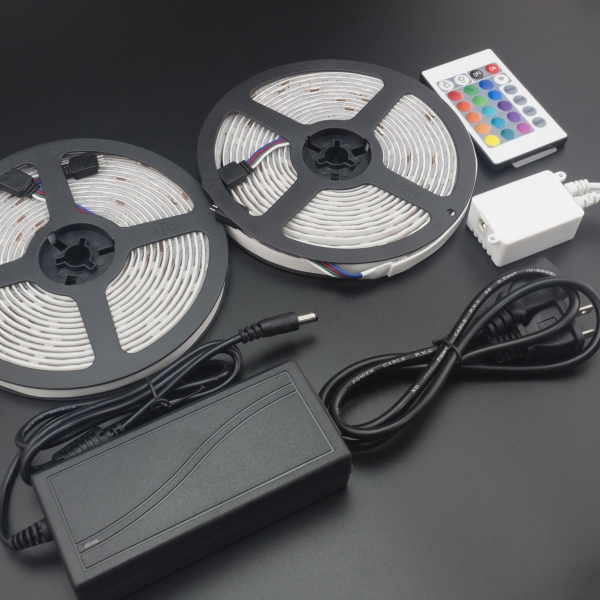 KIT CINTA LED 5050 RGB 10 METROS CON CONTROL BLUETOOTH Y CONTROL REMOTO Genérico - 2 KIT CINTA LED 5050 RGB 10 METROS CON CONTROL BLUETOOTH Y CONTROL REMOTO Genérico - 2
