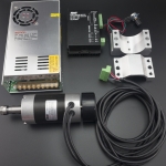KIT SPINDLE O HUSILLO 400W 12000RPM ER16 SIN ESCOBILLAS CON DRIVER DE CONTROL Y FUENTE DE ALIMENTACIÓN PARA CNC RUTEADORA Genéri
