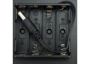 Porta Baterías x4 AA con Conector Jack 5.5x2.1 mm Genérico - 1