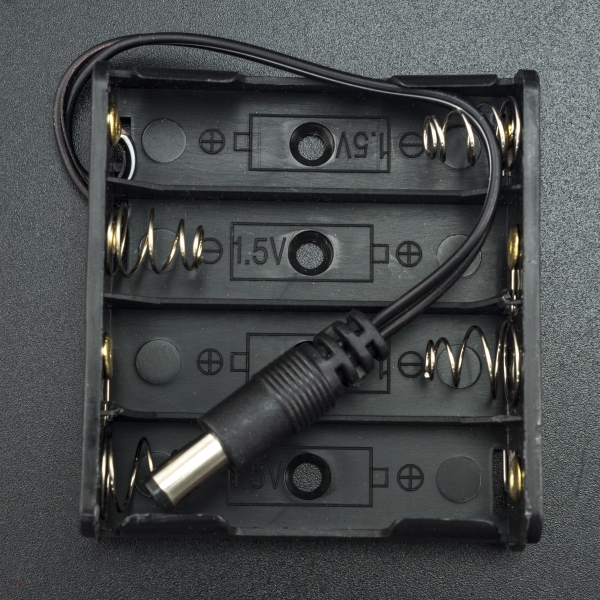 Porta Baterías x4 AA con Conector Jack 5.5x2.1 mm Genérico - 3