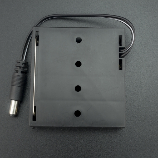 Porta Baterías x4 AA con Conector Jack 5.5x2.1 mm Genérico - 5