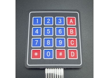 Teclado Matricial 4x4 Tipo Membrana Genérico - 1