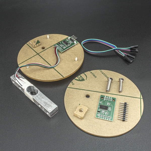 Kit De Bascula Digital 5Kg HX711 con Base en Acrilico (Desarmado) Genérico - 2