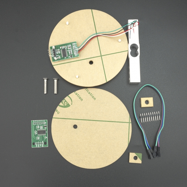 Kit De Bascula Digital 5Kg HX711 con Base en Acrilico (Desarmado) Genérico - 3