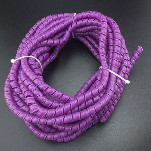 ESPIRAL DE PLÁSTICO 8 MM MORADO PARA COBERTURA DE CABLES 10 METROS Genérico - 2
