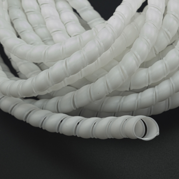 ESPIRAL DE PLÁSTICO 8 MM BLANCO PARA COBERTURA DE CABLES 10 METROS Genérico - 2