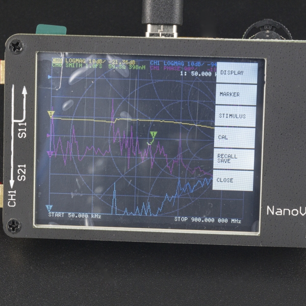 ANALIZADOR VECTORIAL DE REDES NANOVNA DE 50KHZ A 900MHZ PORTÁTIL Genérico - 1