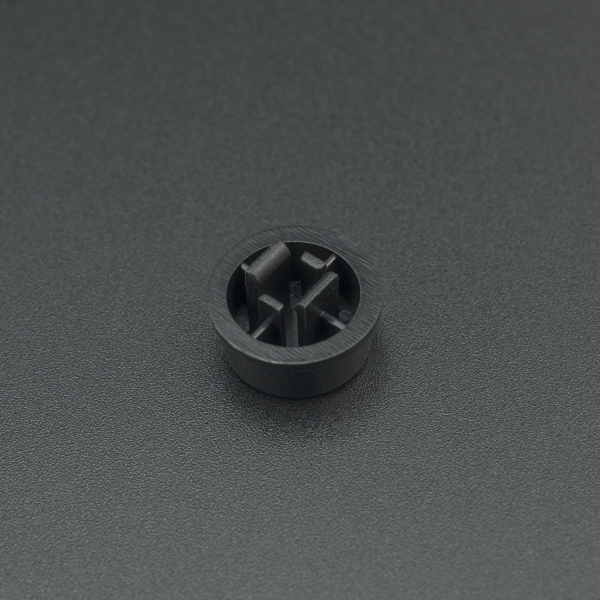 Botón Negro B3F Circular Para Pulsador 12*12*7.3 Genérico - 2