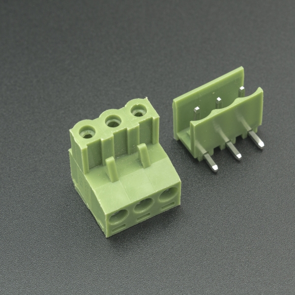 Terminal de Bloque Enchufable 5.08 mm Verde 3P 90 Grados Genérico - 2