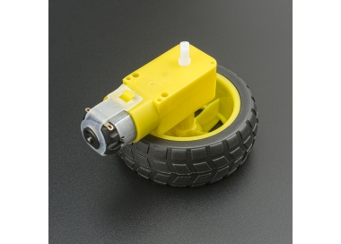 KIT MOTORREDUCTOR 6V 0.5 KGCM 220RPM CON LLANTA PLÁSTICA 6.5CM Vistronica - 1