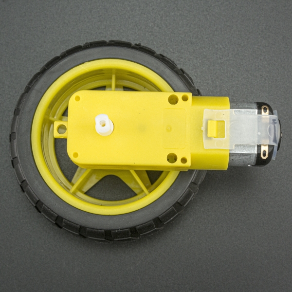 KIT MOTORREDUCTOR 6V 0.5 KGCM 220RPM CON LLANTA PLÁSTICA 6.5CM Vistronica - 2