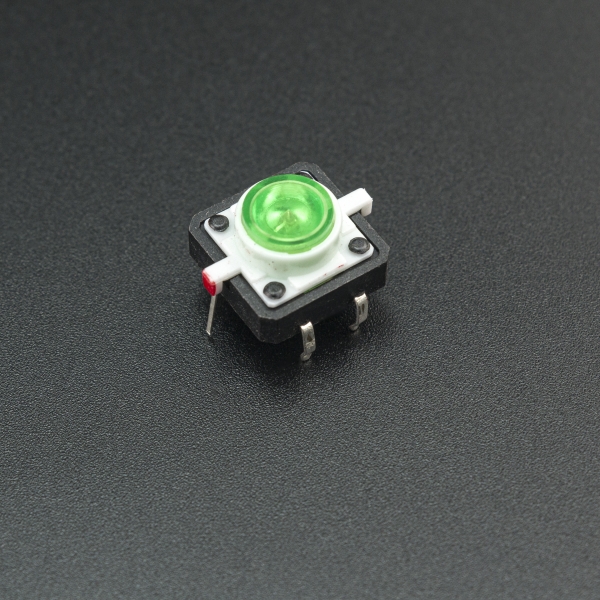 Micro Pulsador con LED Verde 12*12mm Genérico - 1