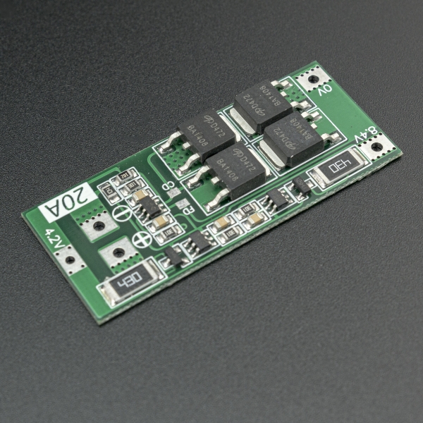MÓDULO DE CARGA Y PROTECCIÓN BMS PARA DOS BATERÍAS 18650 CON BALANCEADOR HW-391 Genérico - 1