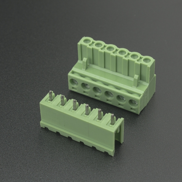 Terminal de Bloque Enchufable 5.08MM Verde 6P Genérico - 2