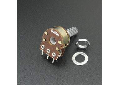 POTENCIOMETRO LINEAL DOBLE B 100 KOHM 20MM Genérico - 1