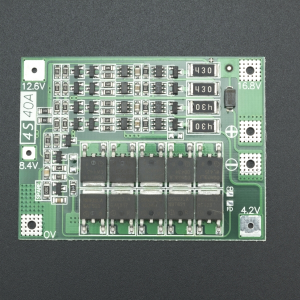 MÓDULO DE CARGA Y PROTECCIÓN BMS HW-391 CUATRO BATERÍAS 18650 CON BALANCEADOR Genérico - 2