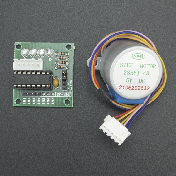Kit motor paso a paso 28byj-48 0.3 kg/cm con módulo controlador uln2003 Genérico - 1