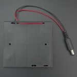 PORTA BATERÍA 18650 X4 CON CONECTOR JACK 5.5X2.1MM Genérico - 5