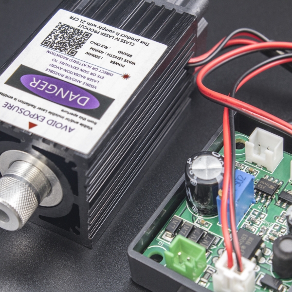CABEZAL LÁSER AZUL/VIOLETA 500MW 405NM PARA GRABADO DE MADERA Genérico - 3