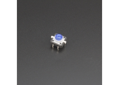Micro Pulsador Con LED Azul 12*12mm Genérico - 1