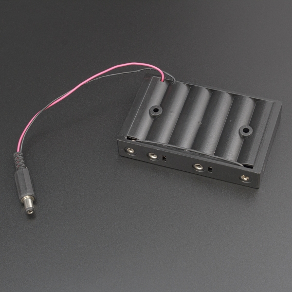 Porta Baterías x6 AA con Conector Jack 5.5x2.1 mm Genérico - 2