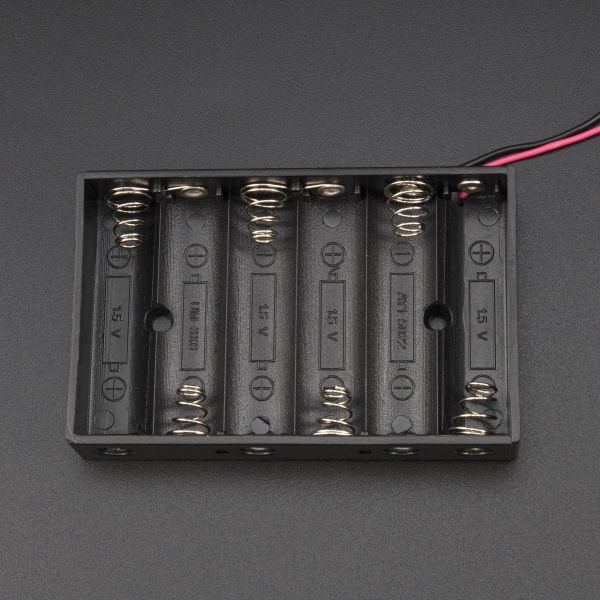 Porta Baterías x6 AA con Conector Jack 5.5x2.1 mm Genérico - 4