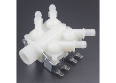 Electroválvula plástica con 4 salidas de 12V Genérico - 1
