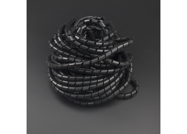 ESPIRAL DE PLÁSTICO 8 MM NEGRO PARA COBERTURA DE CABLES 10 METROS Genérico - 1