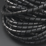 ESPIRAL DE PLÁSTICO 8 MM NEGRO PARA COBERTURA DE CABLES 10 METROS Genérico - 2