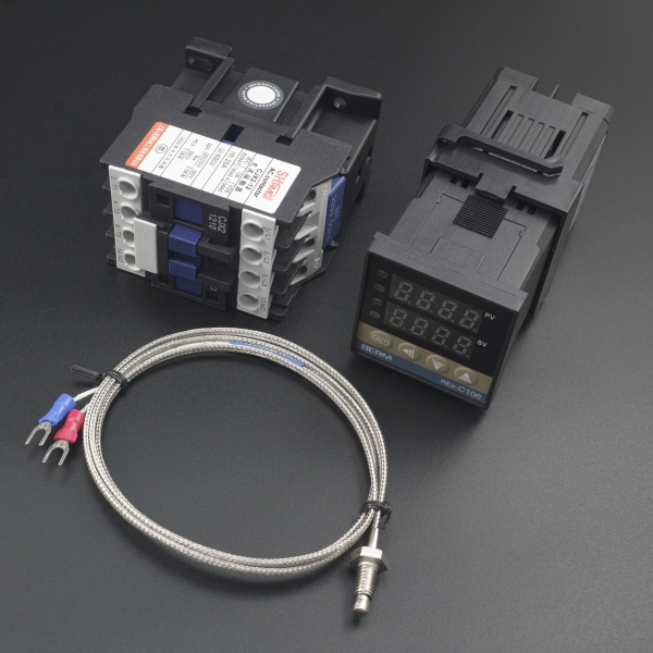 Kit Controlador PID de Temperatura REX-C100 + Termocupla tipo K + Relé CJX2 Genérico - 2