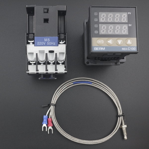 Kit Controlador PID de Temperatura REX-C100 + Termocupla tipo K + Relé CJX2 Genérico - 3