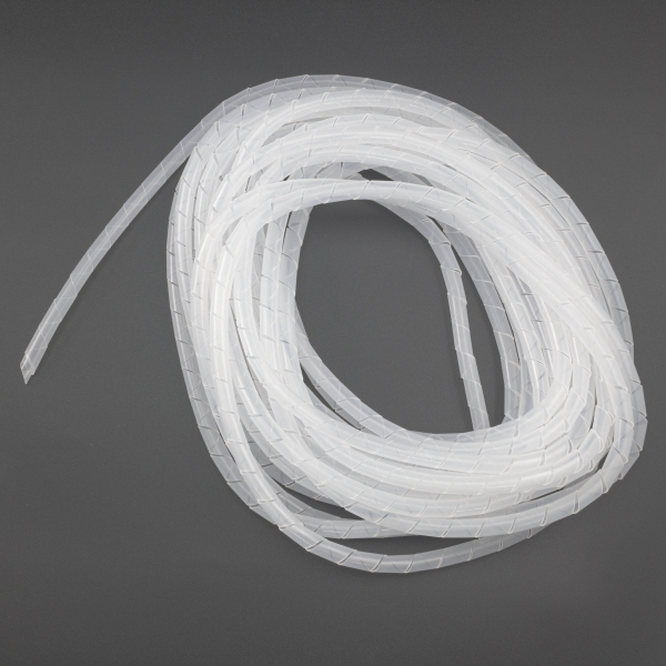 ESPIRAL DE PLÁSTICO 8 MM TRANSPARENTE PARA COBERTURA DE CABLES 10 METROS Genérico - 2