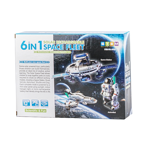 KIT ROBOT EDUCATIVO FLOTA ESPACIAL SOLAR 6 EN 1 Genérico - 2