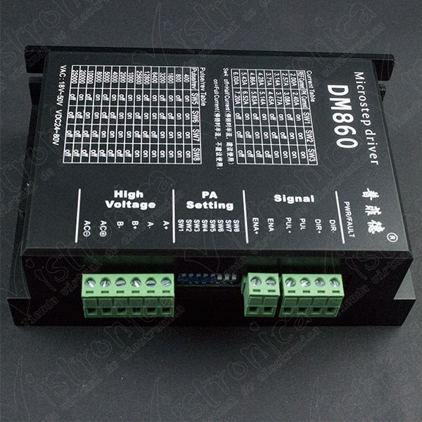 Driver Microstepper Motor Paso a Paso 7.2A DM860 Genérico - 3
