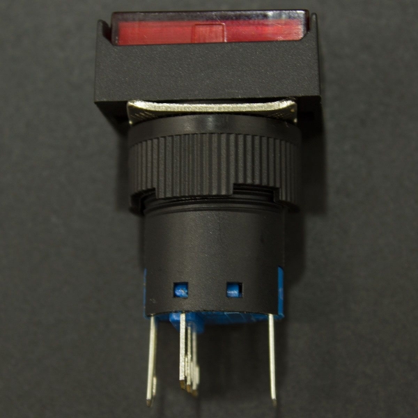 Interruptor Pulsador NC/NO LA16-11DN/J Con LED Rojo 12V Genérico - 3