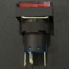 Interruptor Pulsador NC/NO LA16-11DN/J Con LED Rojo 12V Genérico - 3