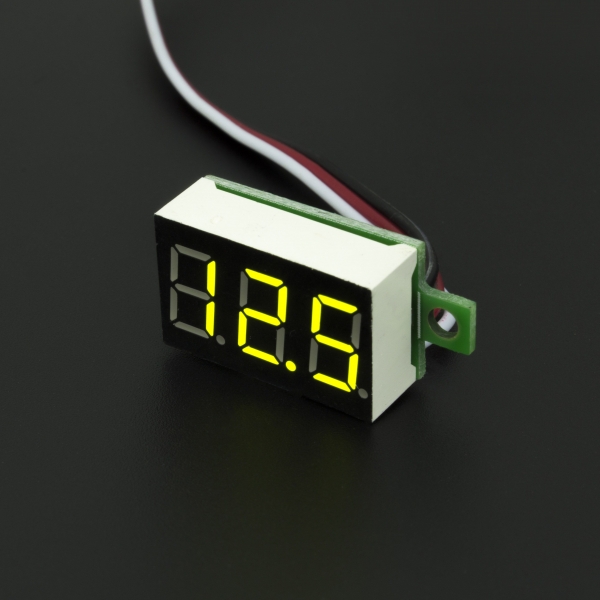 Mini Voltí­metro 7 SEG Verde 0V~30V