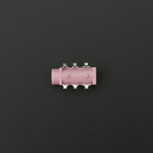 Conector Jack Estéreo Hembra Rosado PJ313D 3.5 mm Para PCB  Genérico - 3